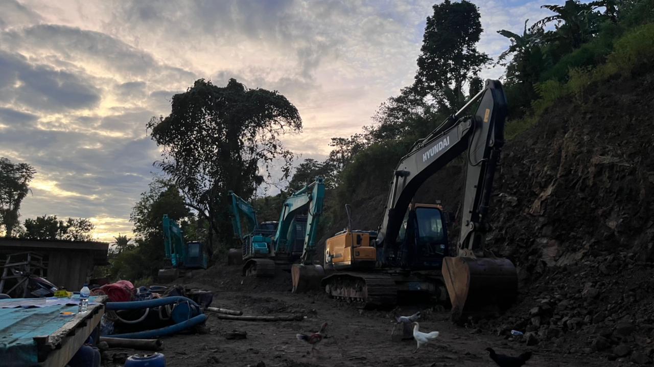 Polda Sulteng Amankan 6 Alat Berat dari Lokasi Tambang Emas Ilegal