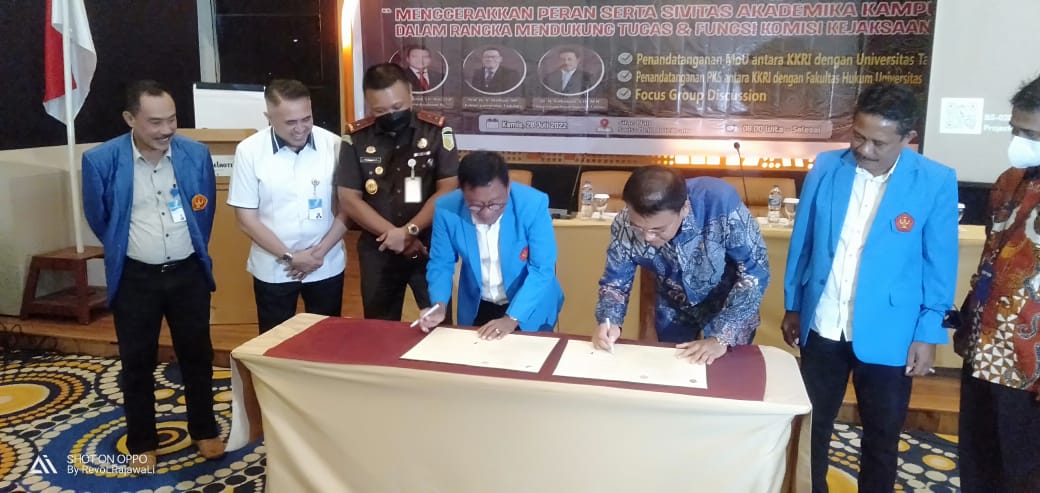 Dukung Tugas dan Fungsi Komisi Kejaksaan RI, Untad dan KKRI Jalin Kerjasama