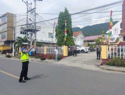 Polres Banggai Konsisten Lakukan Patroli dan Pengamanan Ibadah Minggu