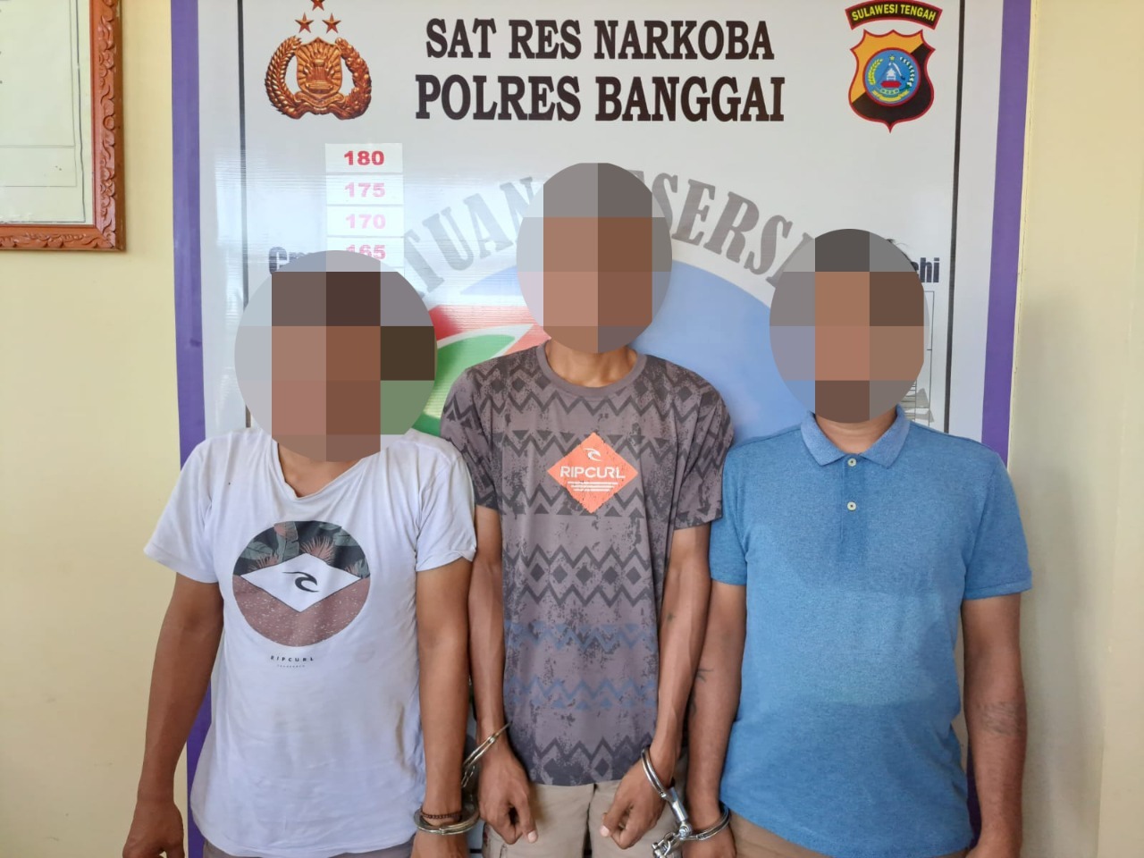 Tiga Pengedar dengan 22 Sachet Sabu di Banggai Diamankan Polisi