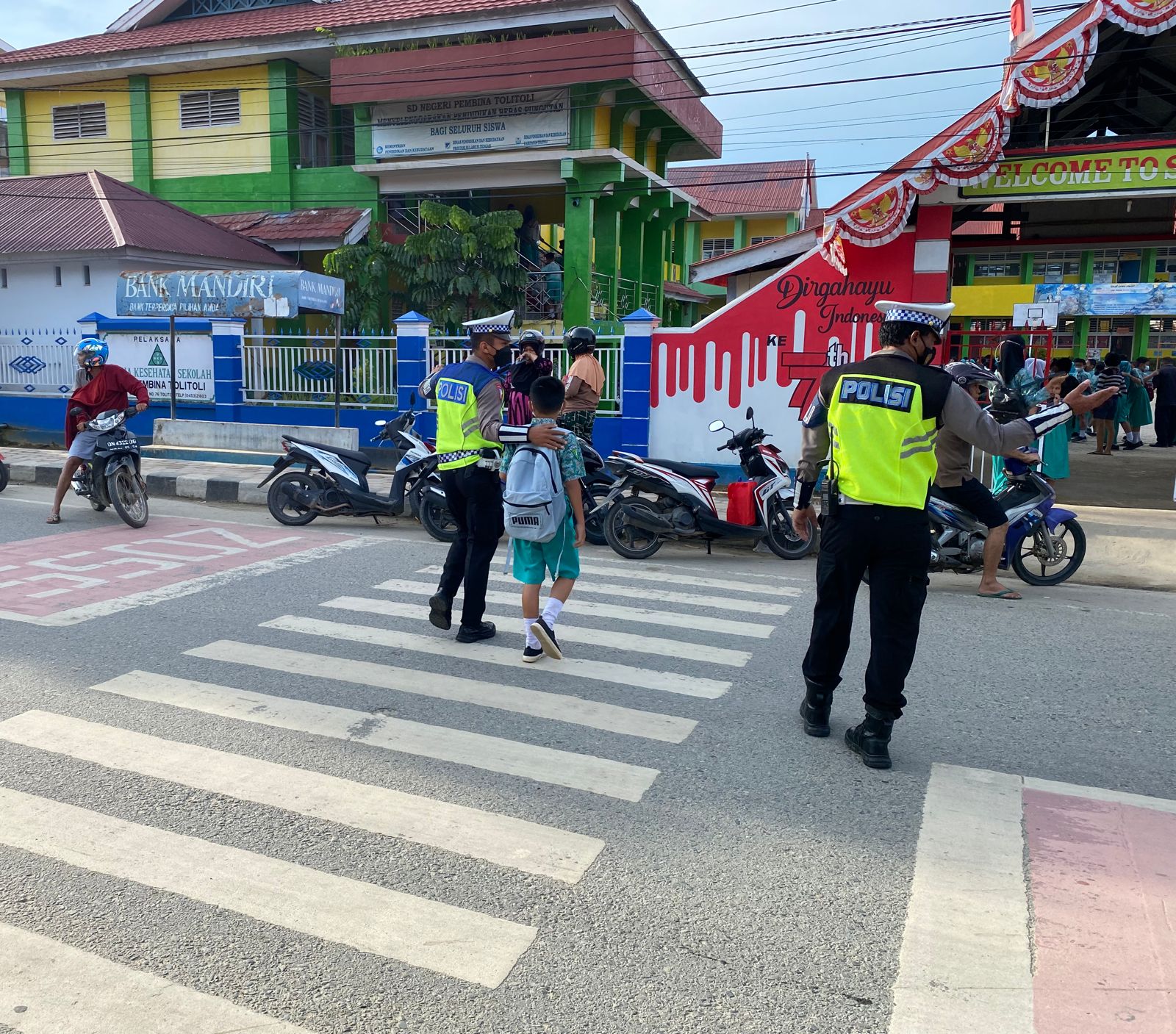 Satlantas Polres Tolitoli Rutin Laksanakan Strong Point Pagi