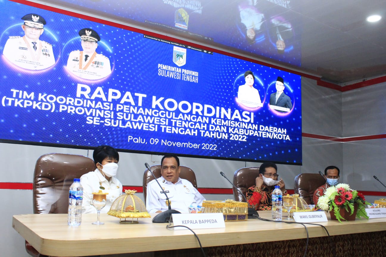 Pemprov Sulteng Gelar Rakor Penanggulangan Kemiskinan Daerah