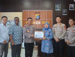 Lagi, Polres Sigi Raih Penghargaan Kepatutan Standar Pelayanan Publik