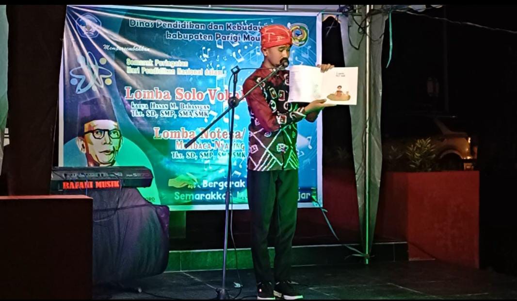 Lomba Membaca Nyaring dan Menyanyi Solo Meriahkan Hardiknas di Parimo