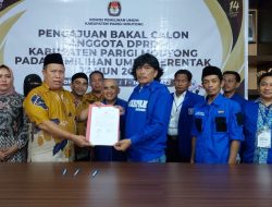 Target Tambah 2 Kursi di DPRD, PAN Daftarkan Bacaleg di KPU Parimo