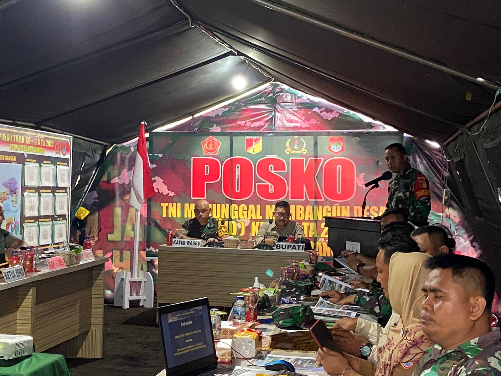 Asisten Latihan Kunjungi TMMD ke 116 - di Luwuk Banggai