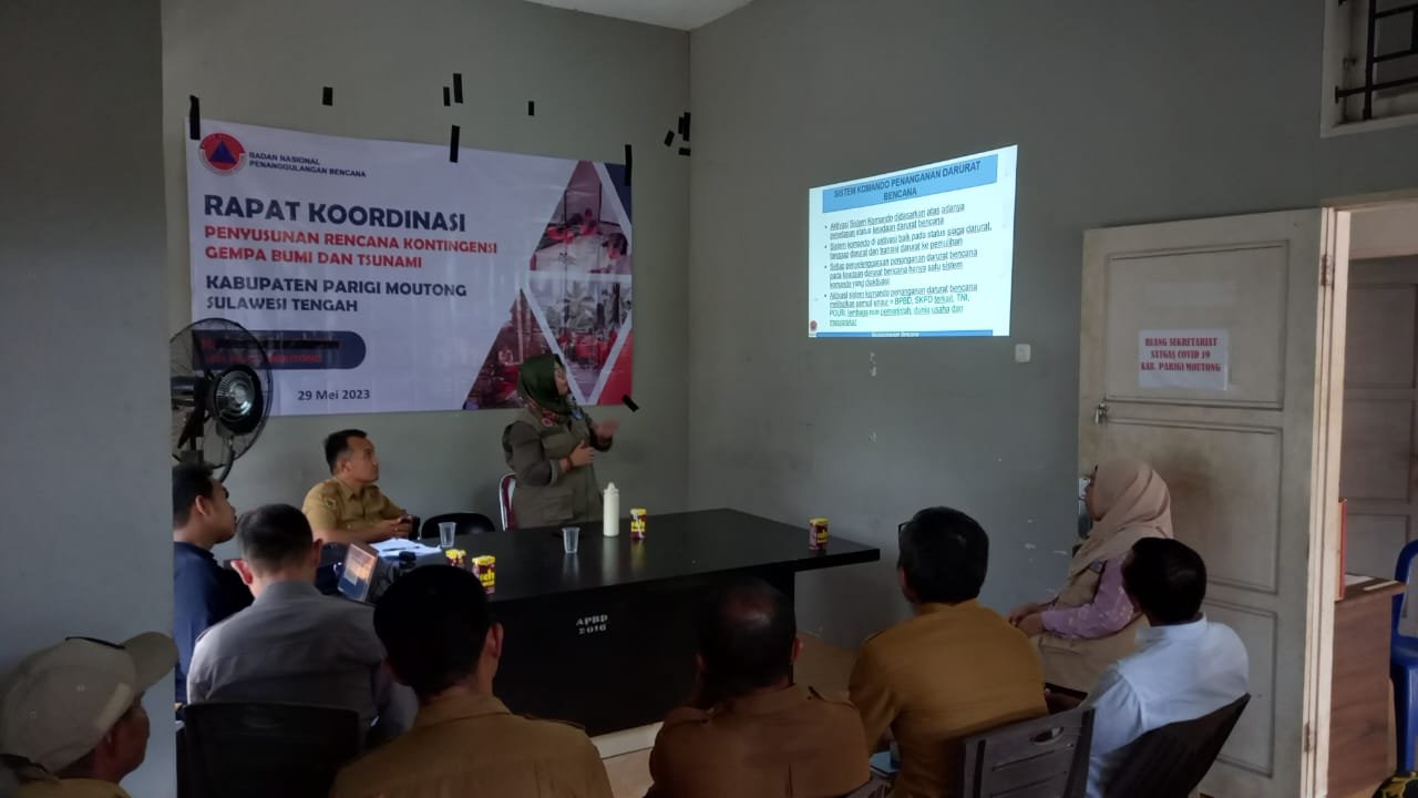 BPBD Parimo Surun Rencana Kontingensi Gempa Bumi dan Tsunami
