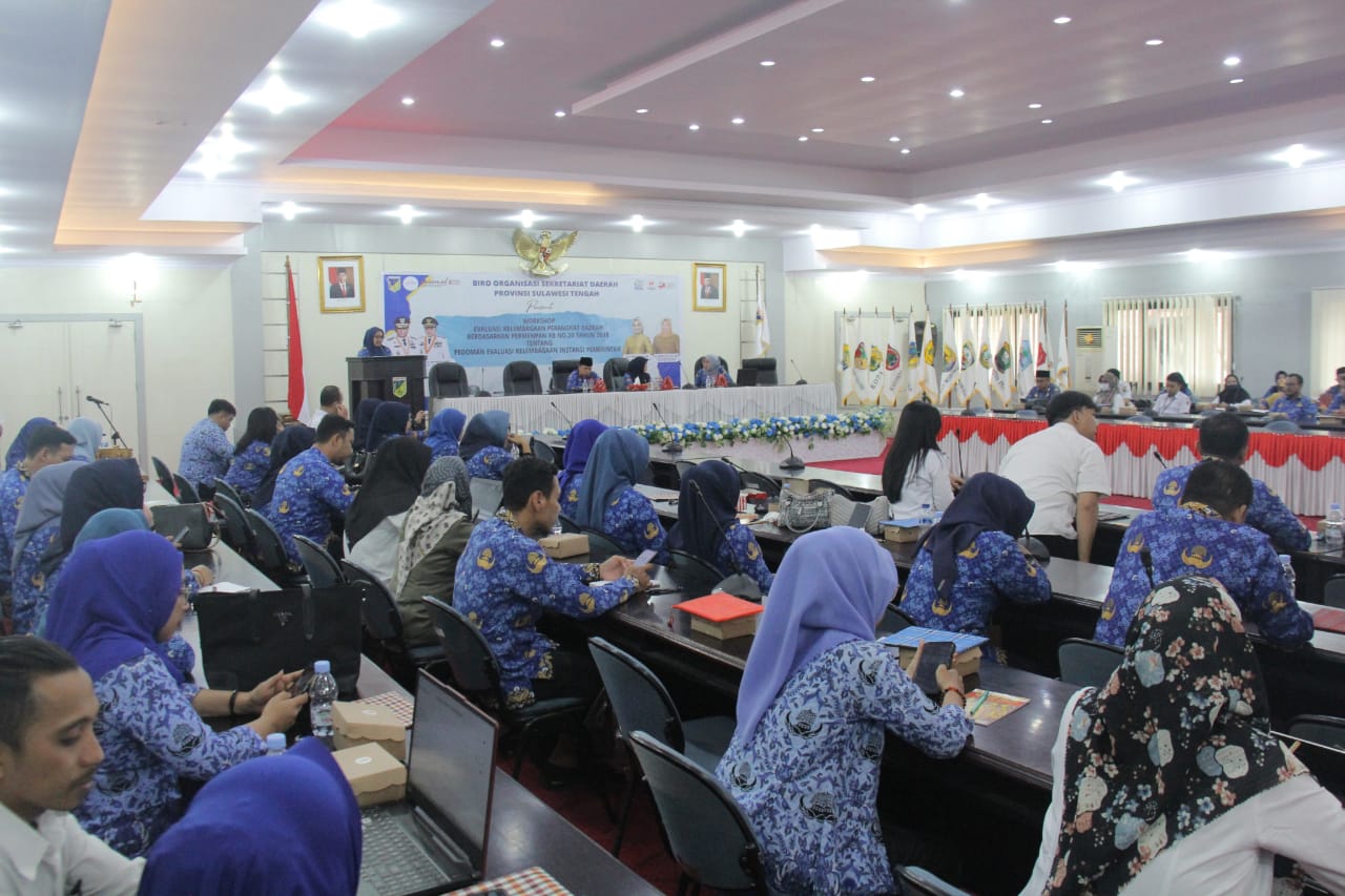 Pemprov Sulteng Gelar Workshop Evaluasi Kelembagaan Perangkat Daerah