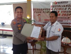 Teken MoU Bersama Bawaslu, Polres Parimo Komitmen Amankan Pemilu 2024
