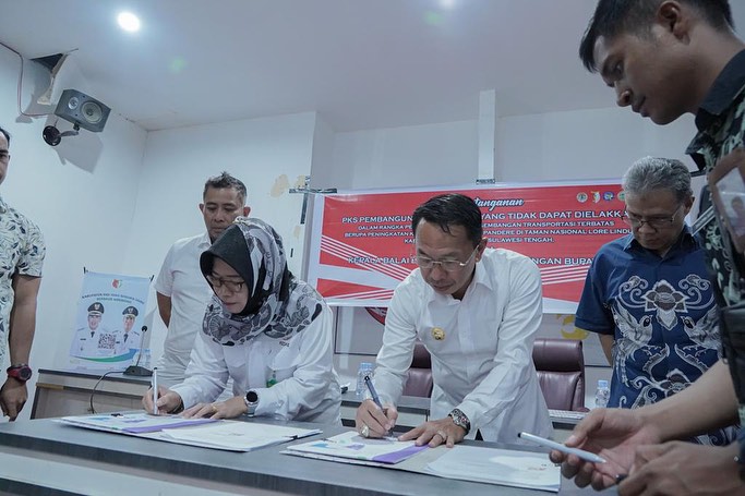 Pemda Sigi dan BBTNLL Teken PKS Pembangunan Strategis