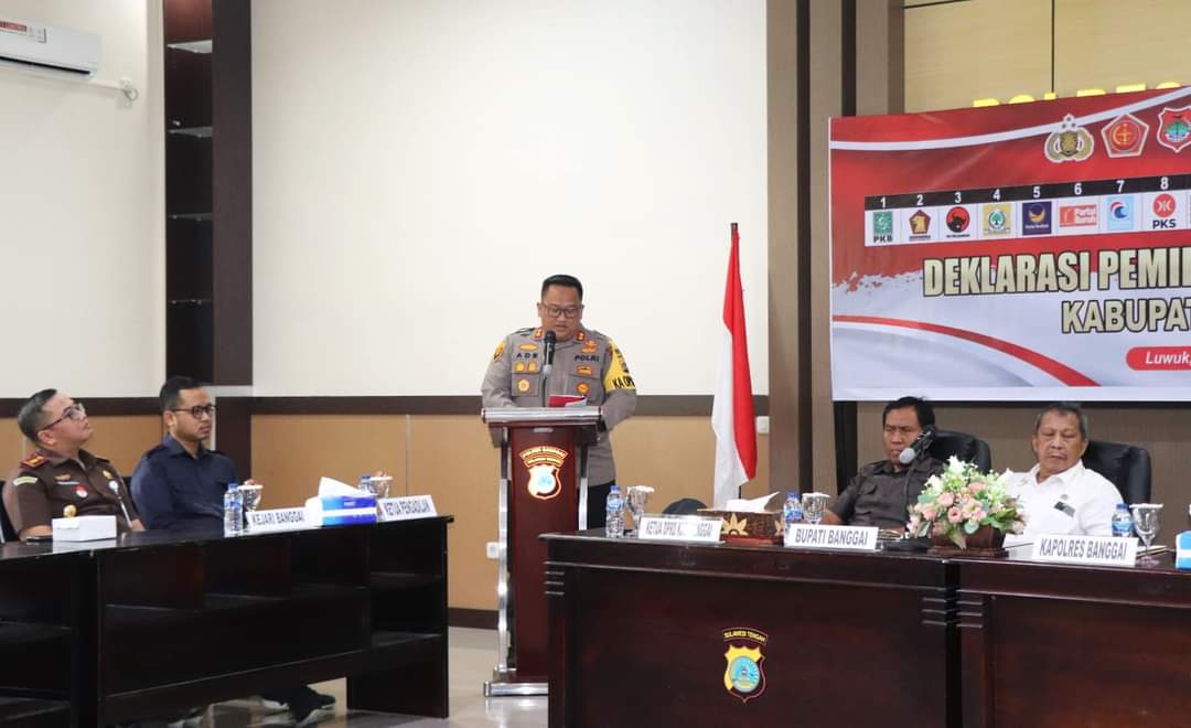 Deklarasi Pemilu Damai, Kapolres Banggai Ajak Seluruh Pihak Jaga Keamanan
