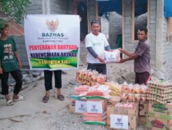 BAZNAS SIGI Bantu Warga Terdampak Banjir di Desa Sambo