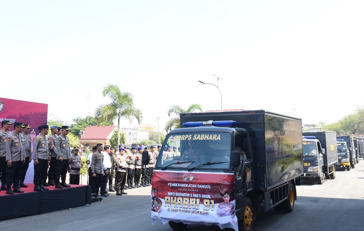 32 Tahun Pengabdian AKABRI 91, Polda Sulteng Salurkan 8000 Paket Sembako