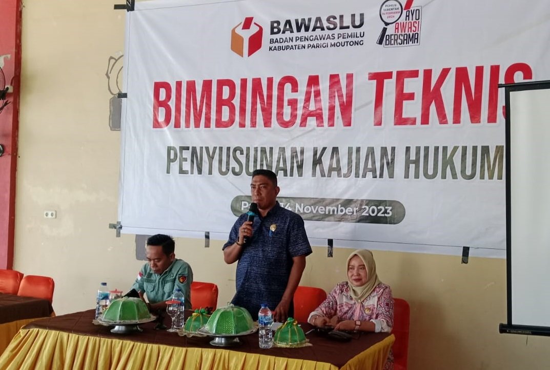 Panwascam di Parimo Ikut Bimtek Penyusunan Kajian Hukum