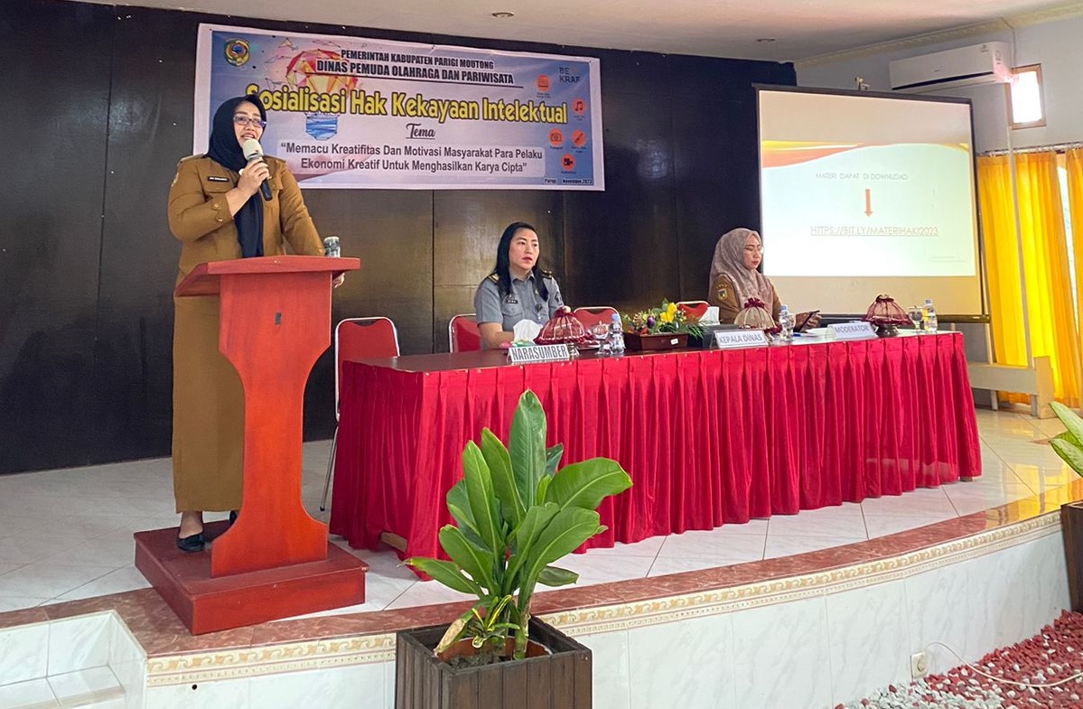 Disporapar Parimo Gandeng Kemenkumham Sosialisasikan HKI