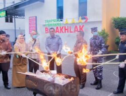 Kejari Banggai Musnahkan Barang Bukti 15 Perkara Tindak Pidana Umum