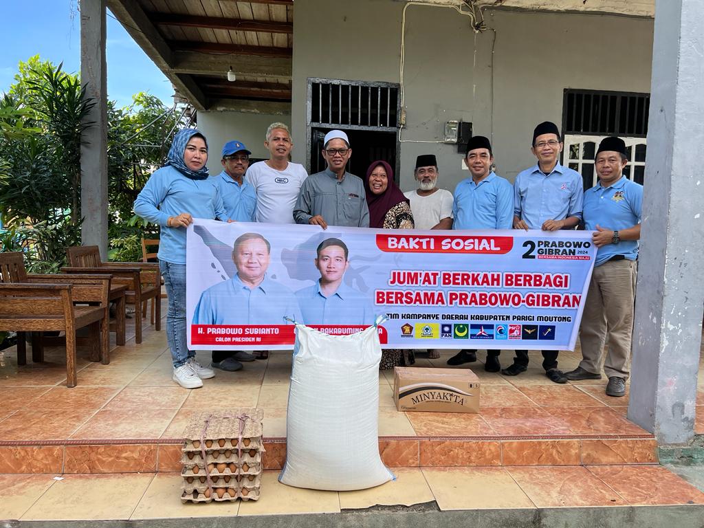 TKD Prabowo-Gibran Parimo Salurkan Sembako di Panti Asuhan dan Ponpes