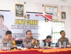 Di Jum’at Curhat, Kabidhumas Polda Sulteng Tampung Keluhan Warga Banawa Selatan