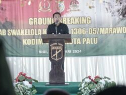 Bupati Sigi Hadiri Groundbreaking Rehab Kantor Koramil Marawola