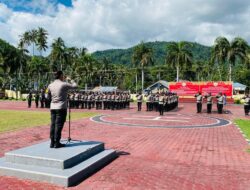 Kapolres Parimo Lepas Personel Pengamanan Pemilu Kembali ke Polda Sulteng