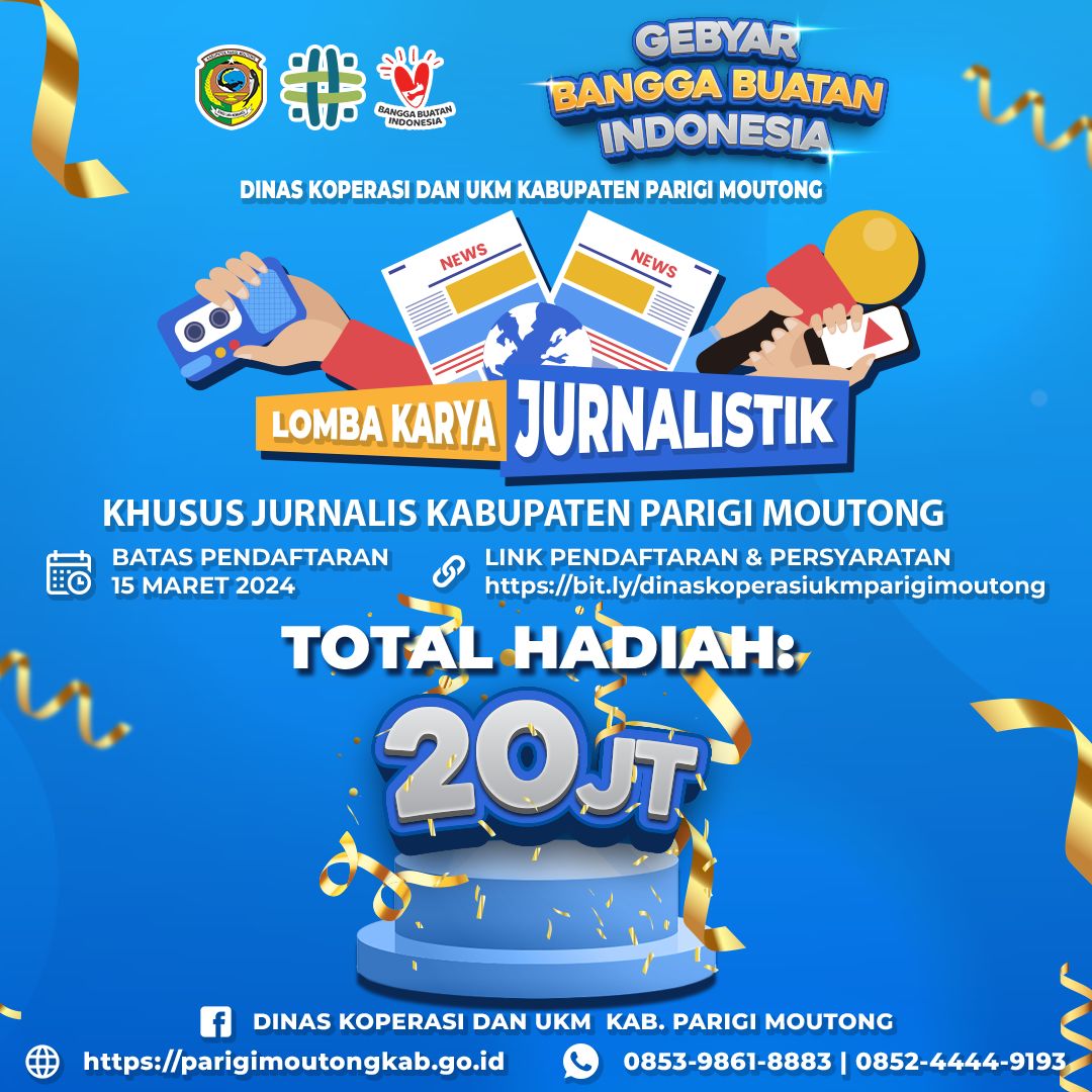 DisKopUKM Parimo Gelar Lomba Menulis Karya Jurnalis