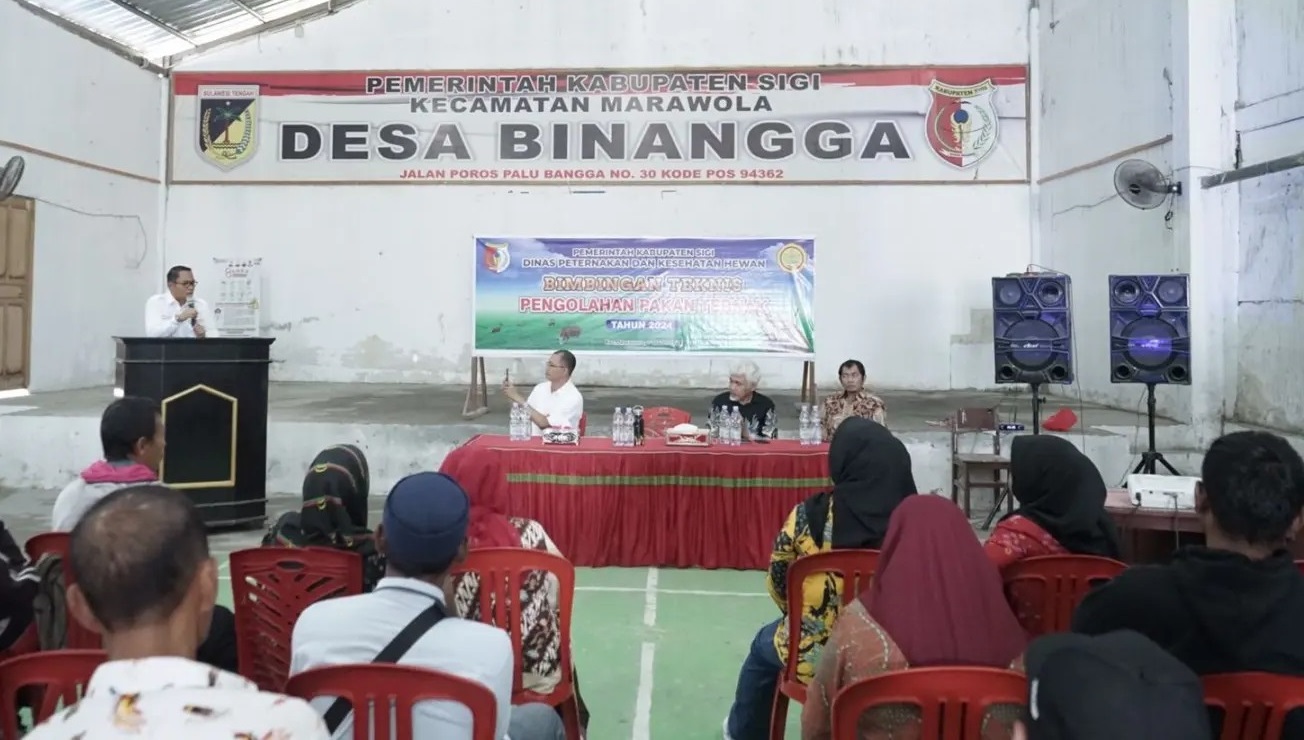 Wabup Samuel Buka Bimtek Pengolahan Pakan Ternak di Binangga