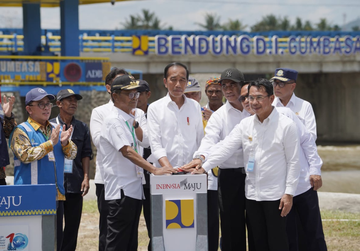 Presiden Jokowi Resmikan Bendungan dan DI Gumbasa di Sigi
