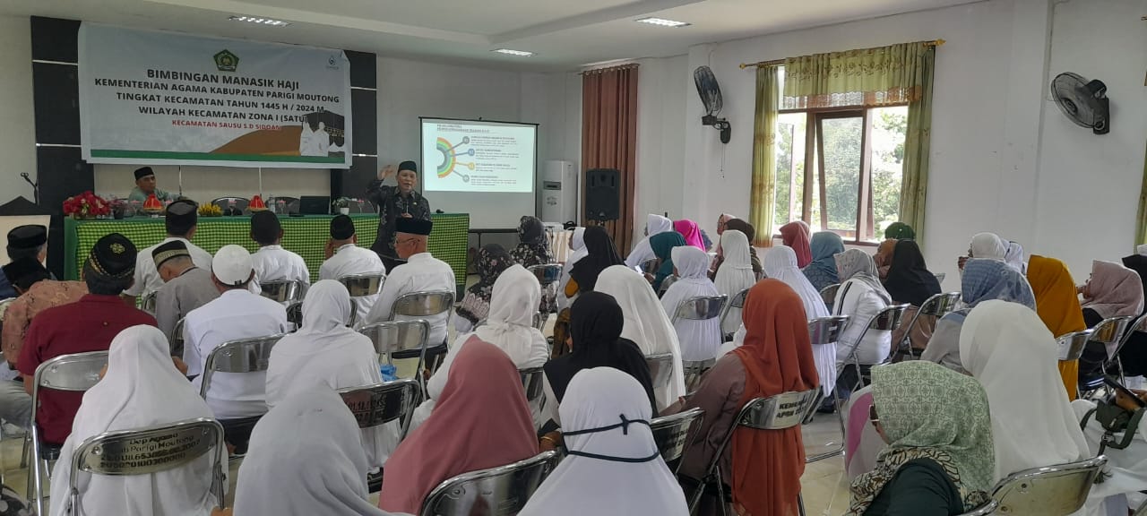 Kemenag Parimo Gelar Bimbingan Manasik Haji, Diikuti 101 CJH