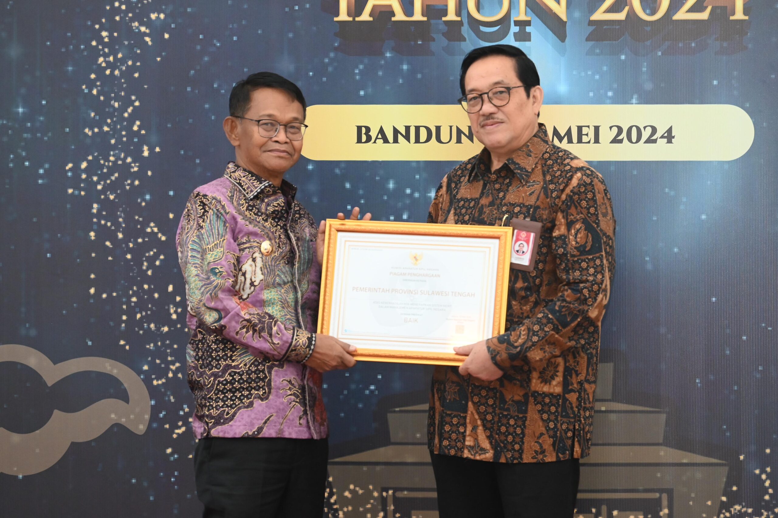 Berhasil Terapkan Sistem Merit, Gubernur Sulteng Terima Penghargaan dari KASN