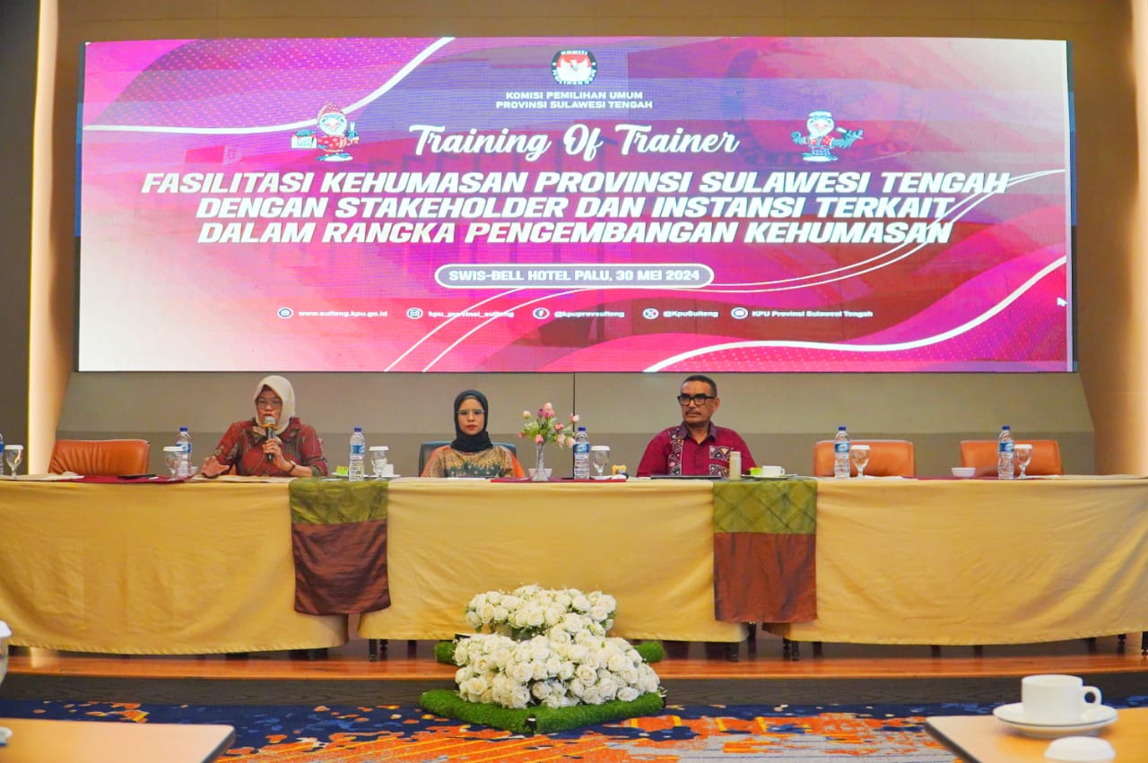 KPU Sulteng Gelar TOT Kehumasan Libatkan Staleholder dan Instansi Terkait