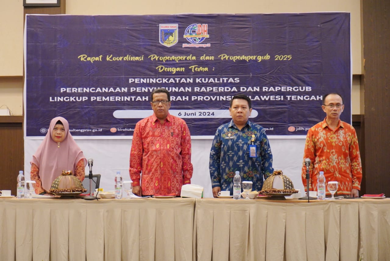 Pemprov Sulteng Gelar Rakor Propemperda dan Propempergub 2025