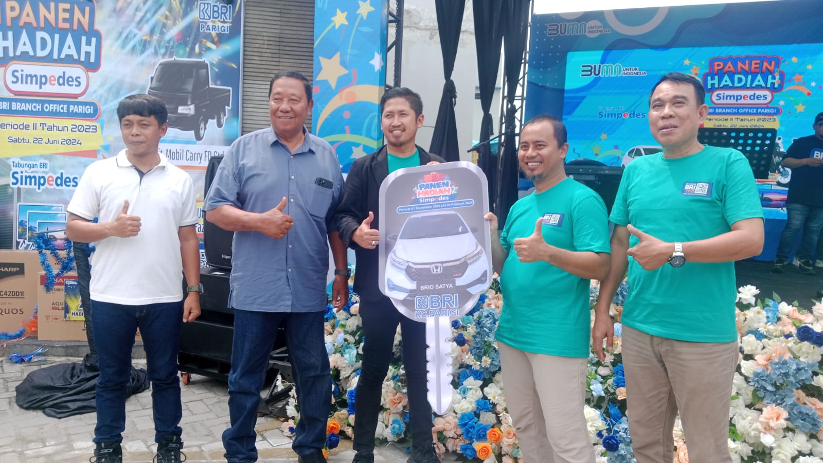 BRI Parigi Undi Panen Hadiah Simpedes 2024, Grand Prize Satu Unit Honda Brio