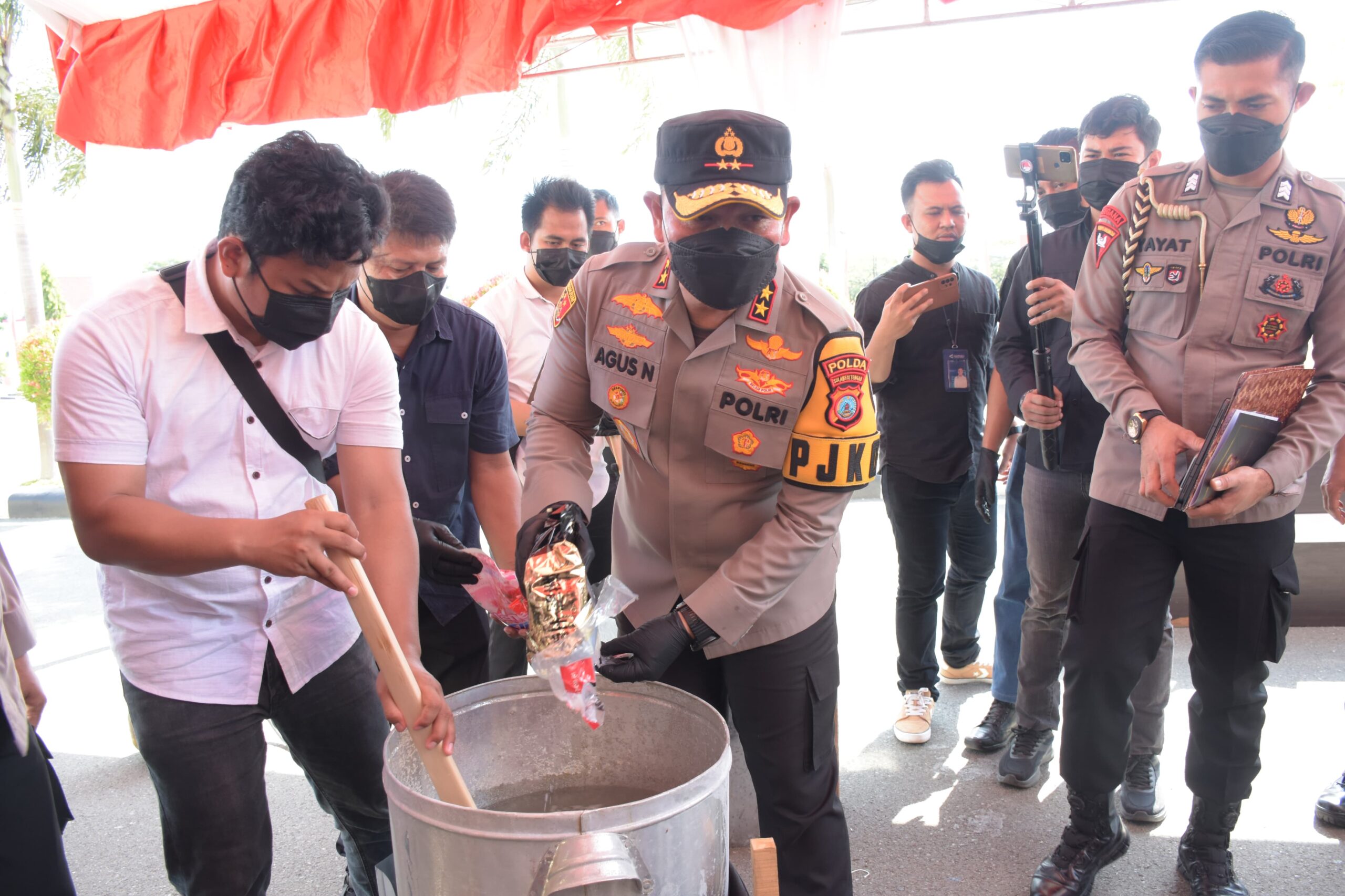 Polda Sulteng Musnahkan 41,5 Kg Sabu Hasil Sitaan Empat Kasus Narkoba