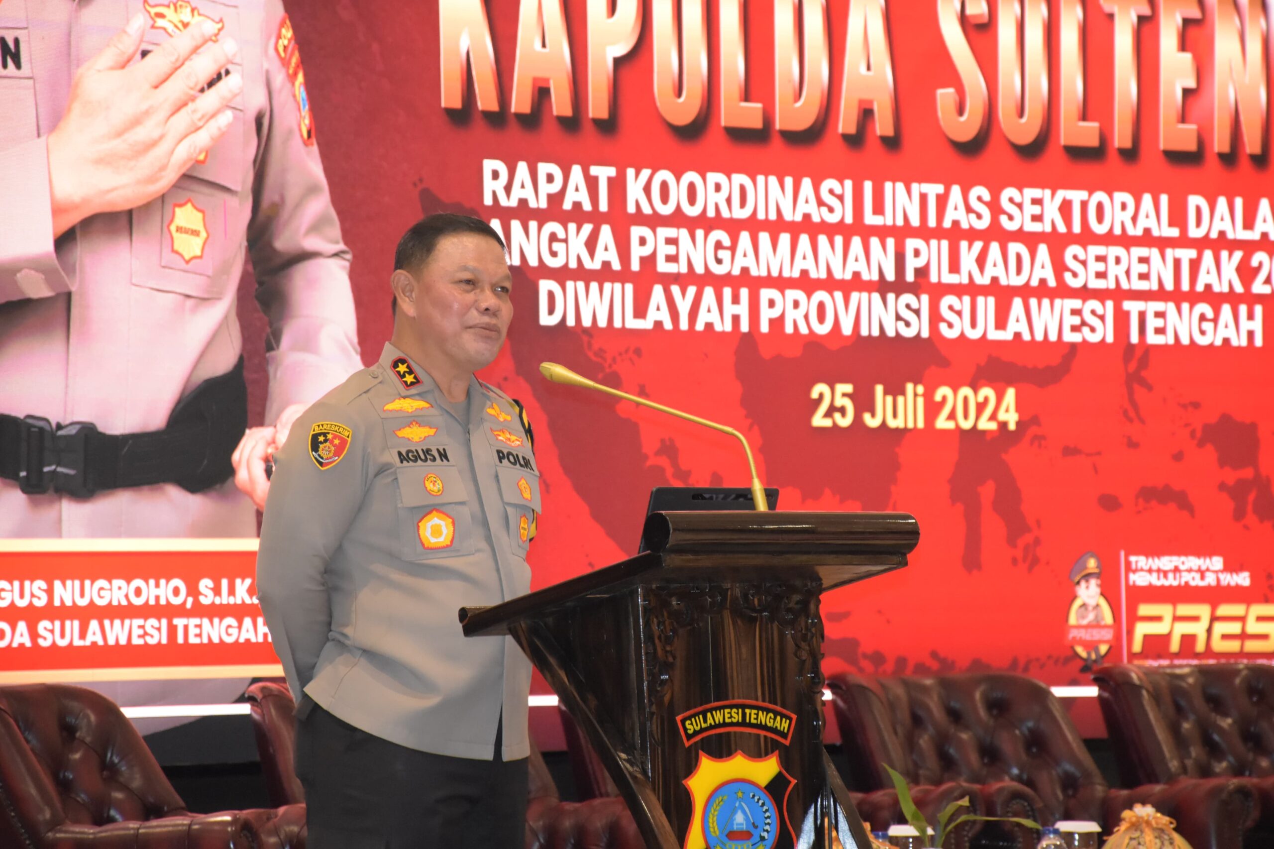 Polda Sulteng Gelar Rakor Lintas Sektoral Jelang Pilkada 2024