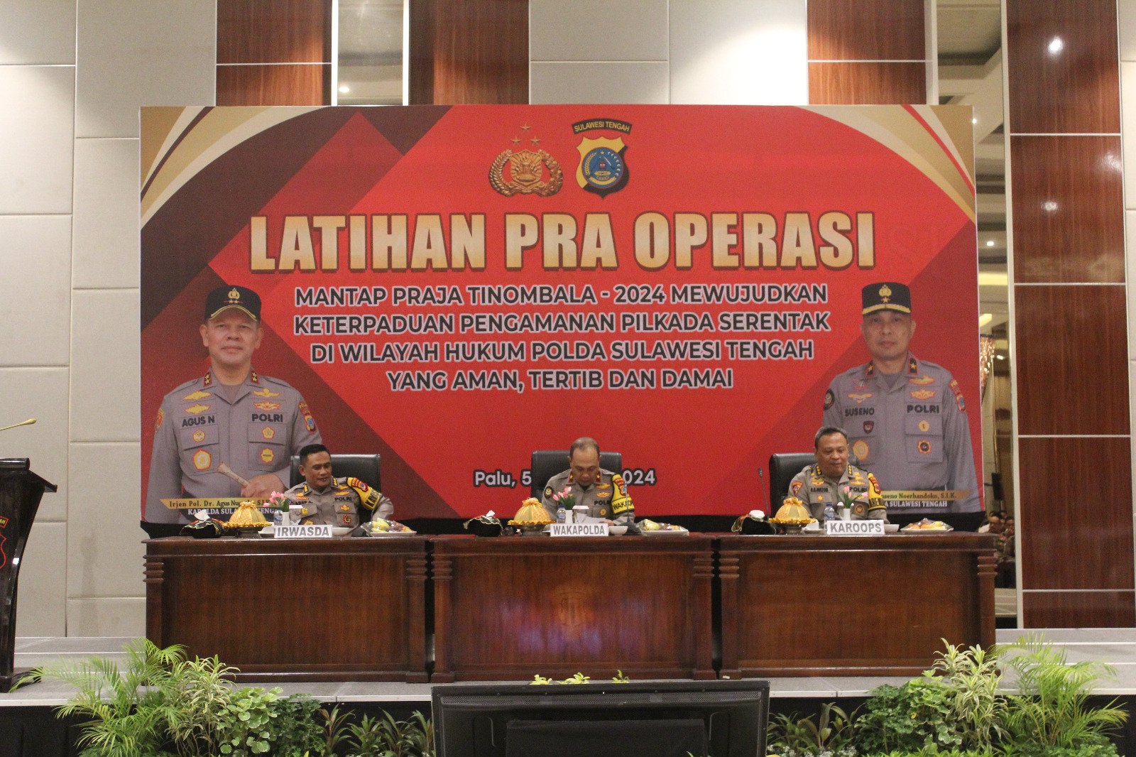 Jelang Pilkada 2024, Polda Sulteng Gelar Latpraops Mantap Praja Tinombala