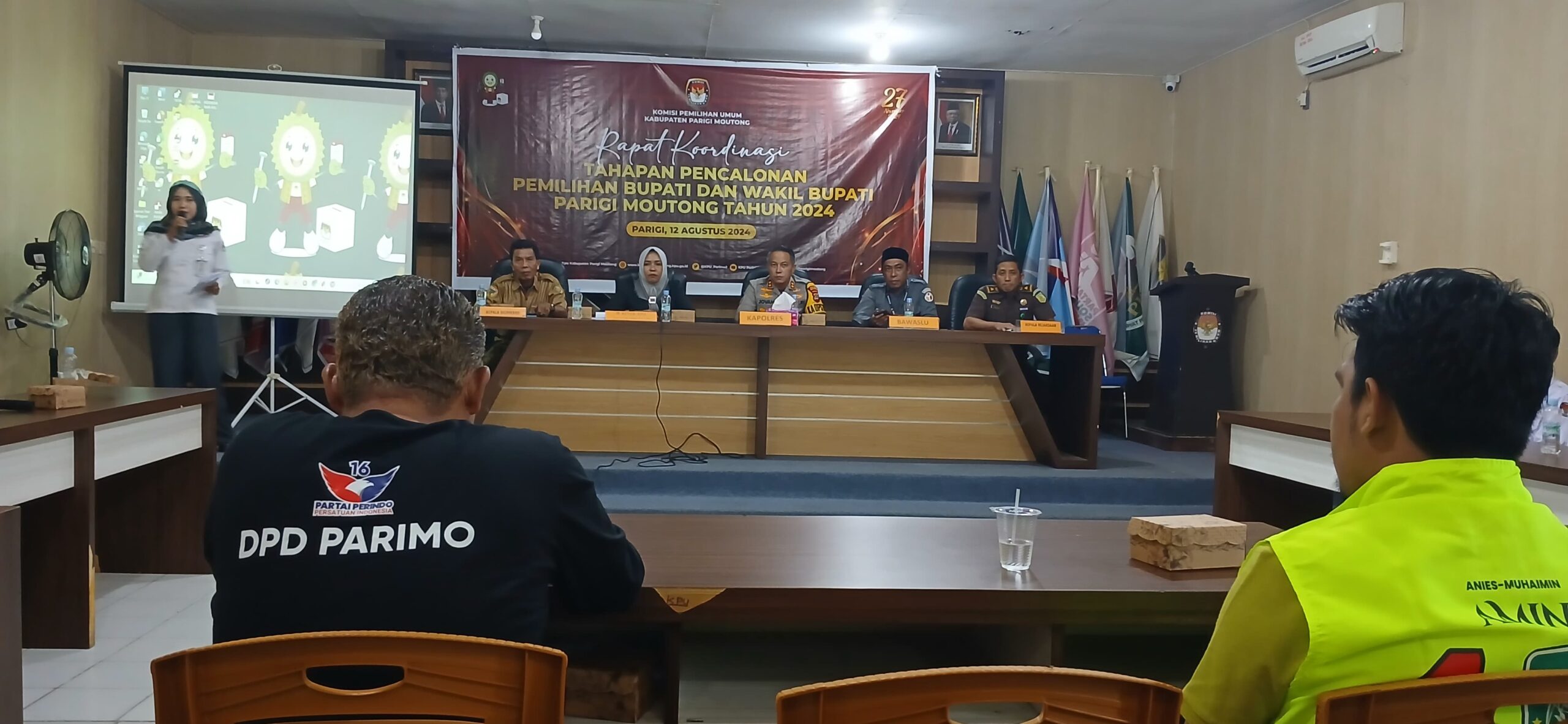 Libatkan Parpol, KPU Parimo Gelar Rakor Tahapan Pencalonan Pilkada 2024