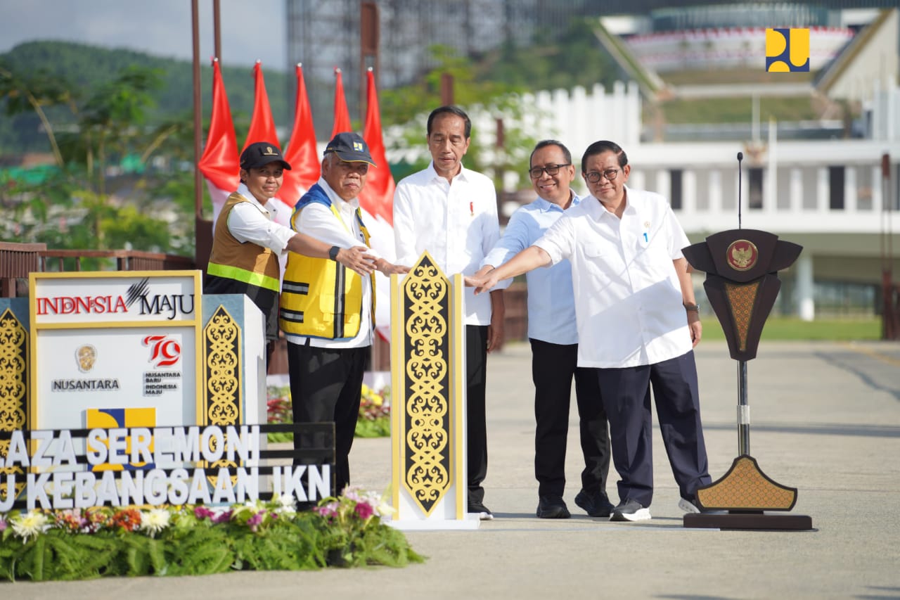 Lengkapi Lansekap IKN, Jokowi Resmikan Plaza Seremoni Sumbu Kebangsaan