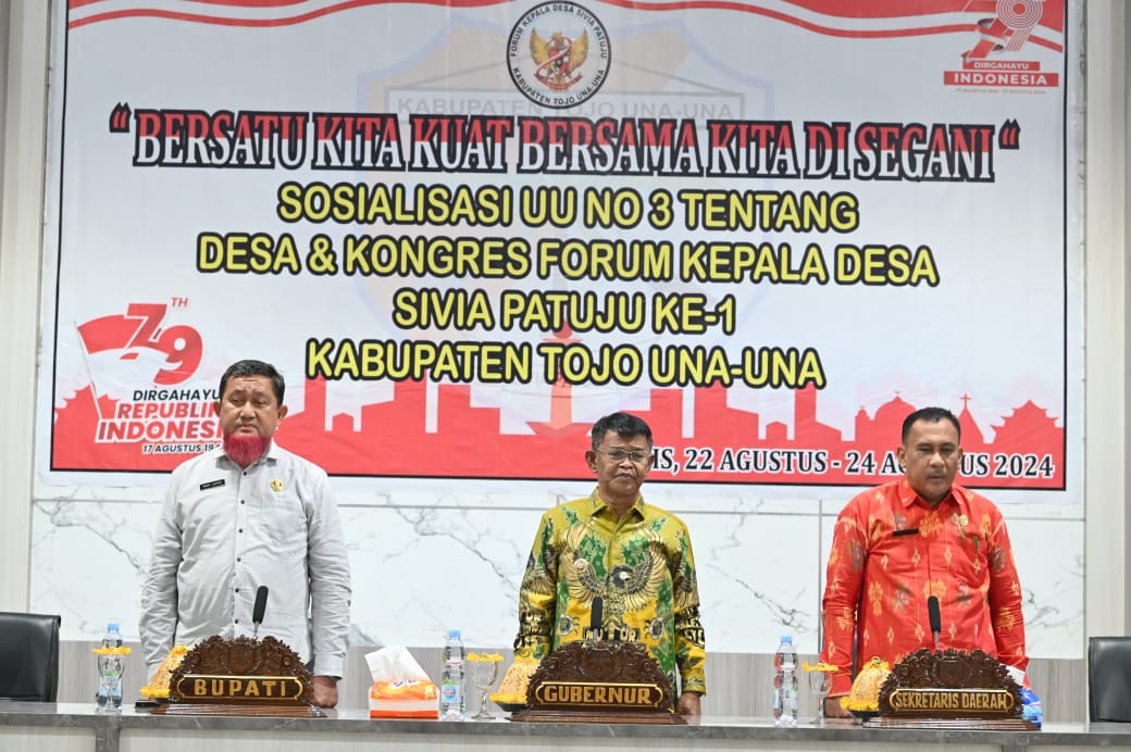 Hadiri Kongres Forum Kades, Berikut Pesan Gubernur Sulteng