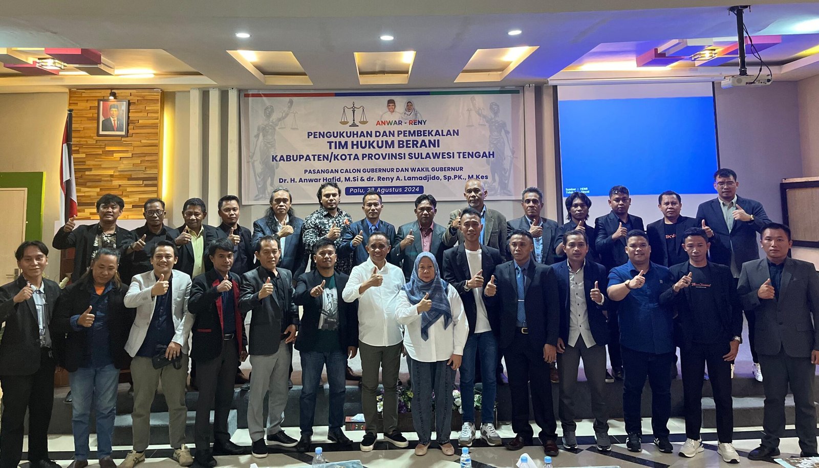 70 Penasehat Hukum Akan Dampingi Pasangan Anwar-Reny di Pilkada Sulteng