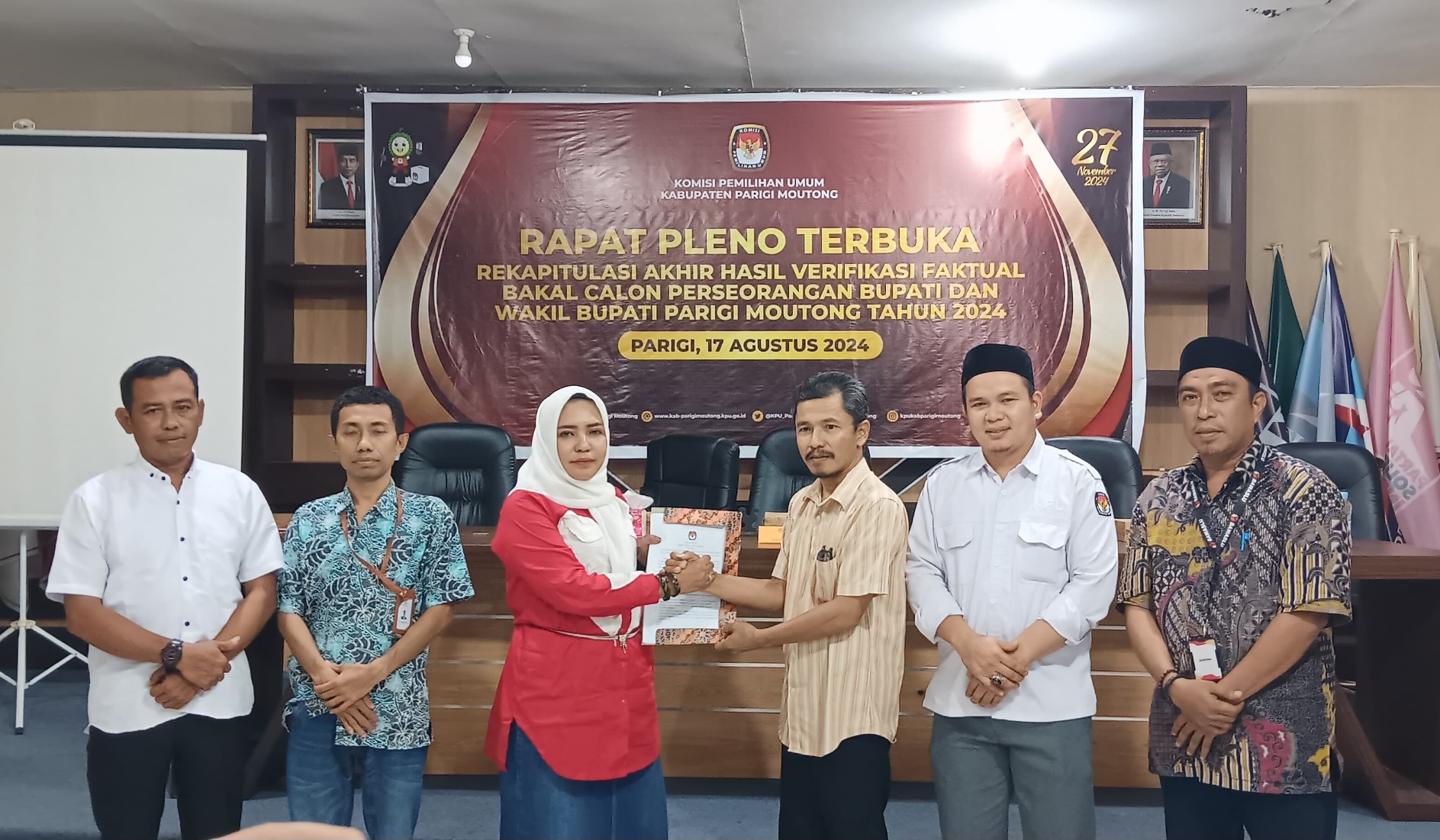 Hasil Verfak KPU Parimo, Pasangan Osgas-Alina Dinyatakan TMS