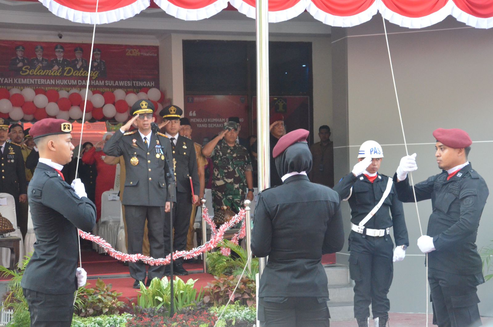 Kemenkumham Sulteng Gelar Upacara Peringatan Hari Pengayoman ke-79