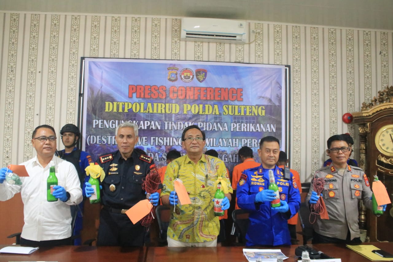 Ditpolairud Polda Sulteng Ungkap Tiga Kasus Pengeboman Ikan