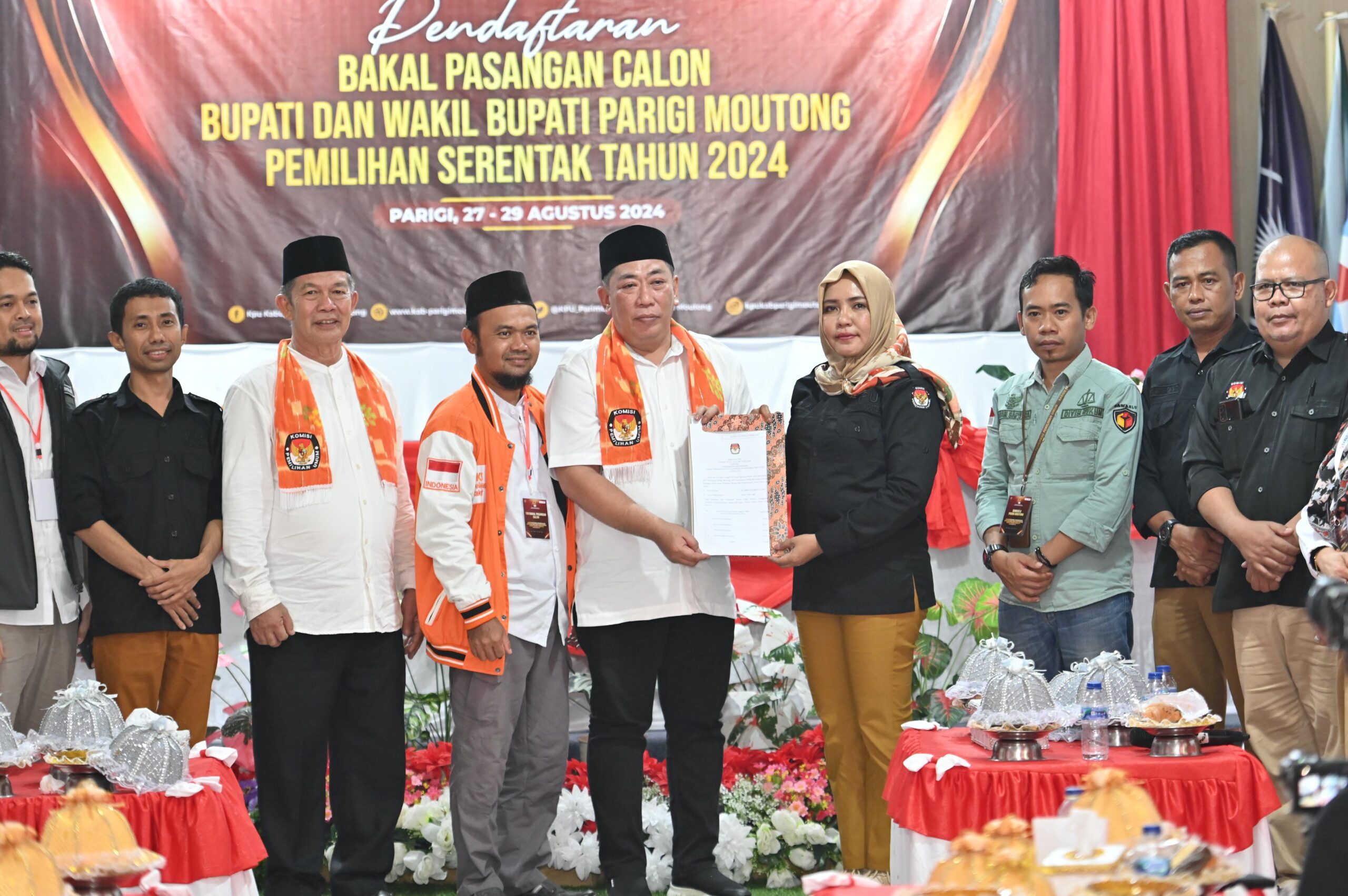 Daftar ke KPU Parimo, Dokumen Pencalonan Pasangan Nizar-Ardi Dinyatakan Lengkap