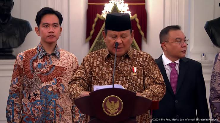 Presiden Prabowo Umumkan Kabinet Merah Putih Periode 2024-2029