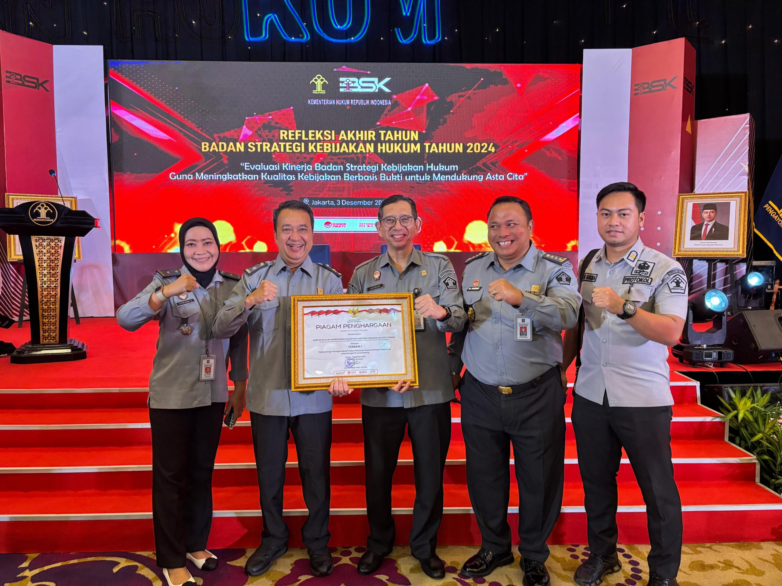 Kemenkumham Sulteng Raih Predikat Terbaik Nasional dalam Pendampingan IRH