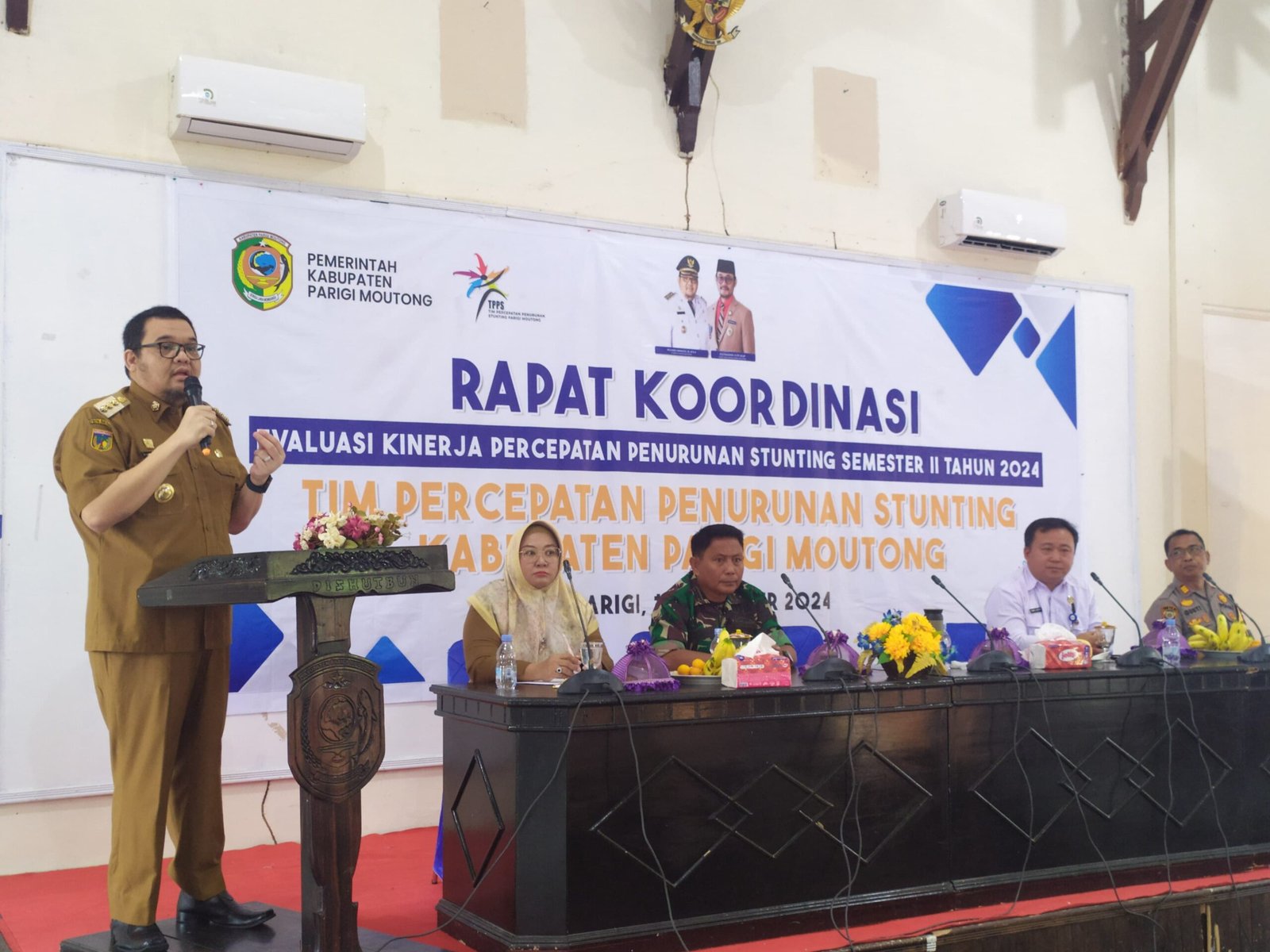 Hadiri Rakor TPPS dan Lokakarya Analisasi Stunting, Berikut Pesan Pj Bupati Parimo