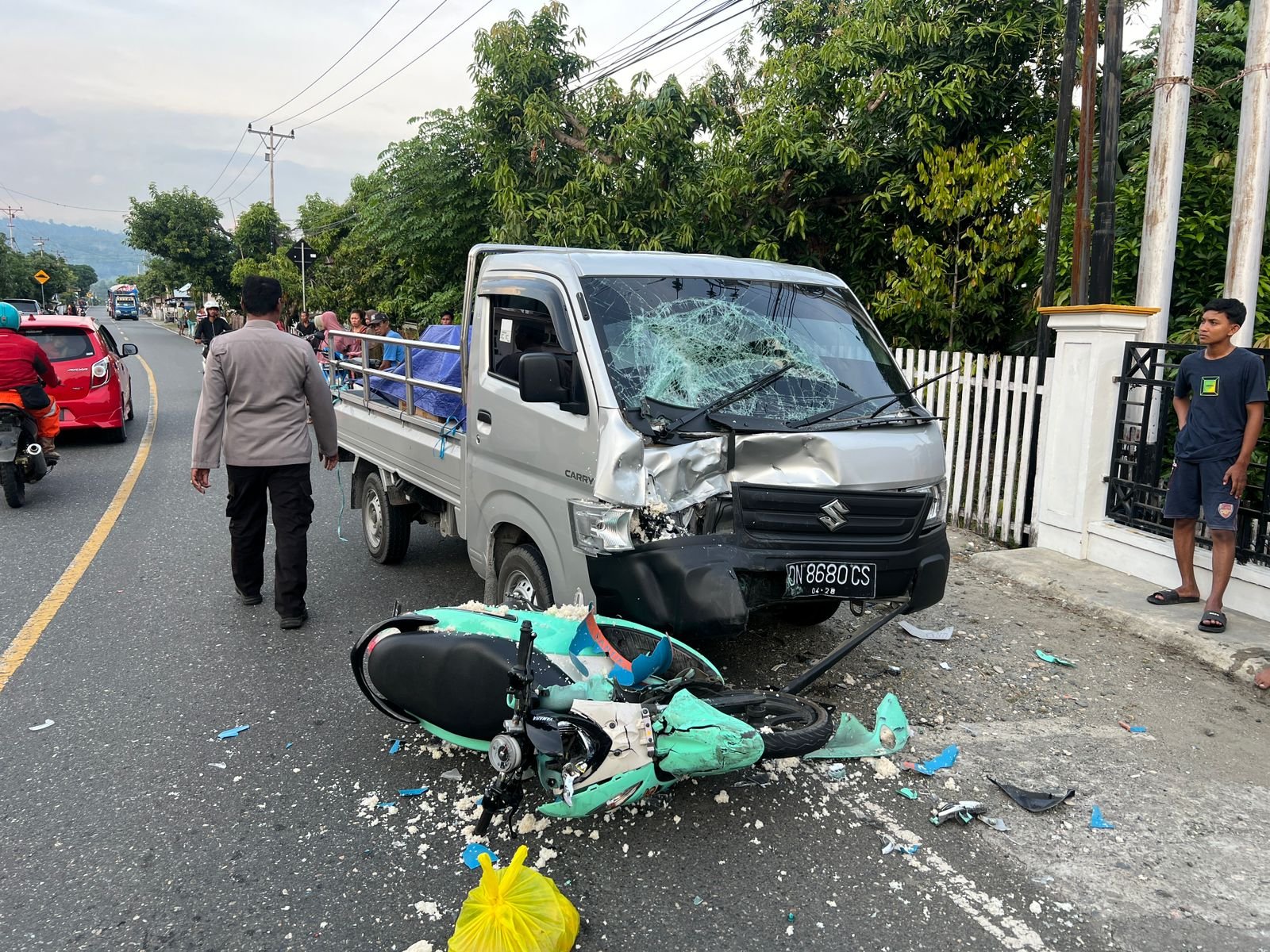 Pengendara Sepeda Motor di Banggai Tewas Usai Tabrak Mobil Pikap