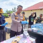 Polres Parimo Musnahkan Ratusan Liter Miras dan 20 Paket Sabu