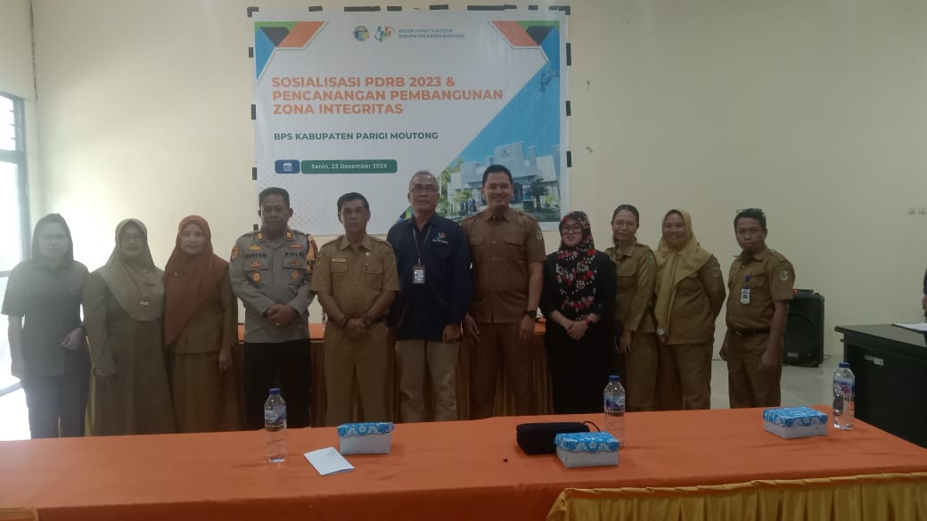 BPS Parimo Gelar Sosialisasi PDRB dan Pencanangan Pembangunan Zona Integritas