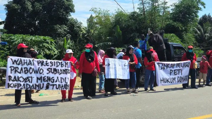 Masyarakat Taopa Gelar Aksi Unjuk Rasa Tolak Tambang Emas Ilegal